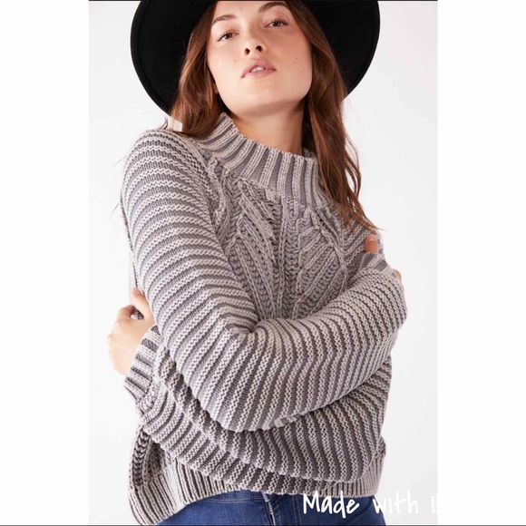 Free People Sweaters - Free People Sweetheart Sweater in Gray